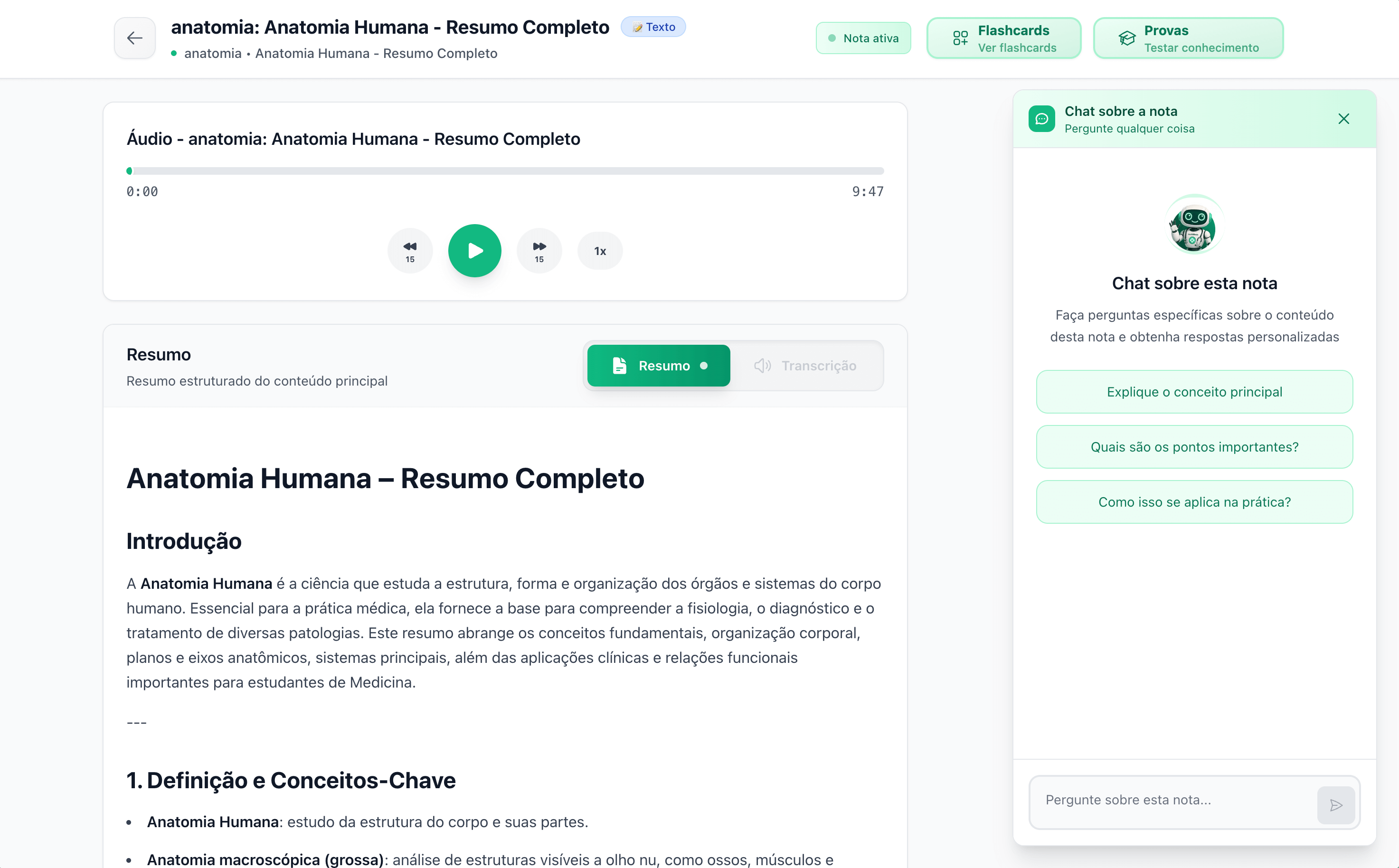 Sistema de anotações médicas inteligentes ArchiMeds para estudantes de medicina